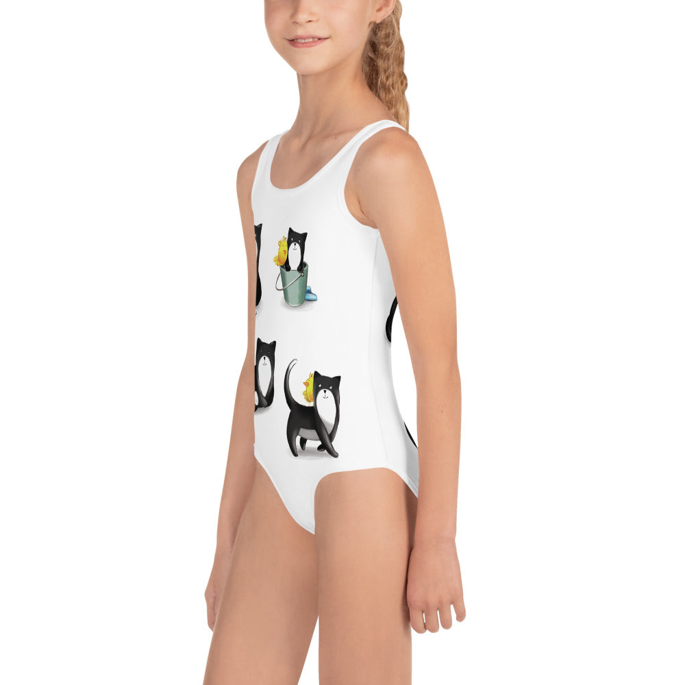 Let's Kitty Around Toddler Swimsuit