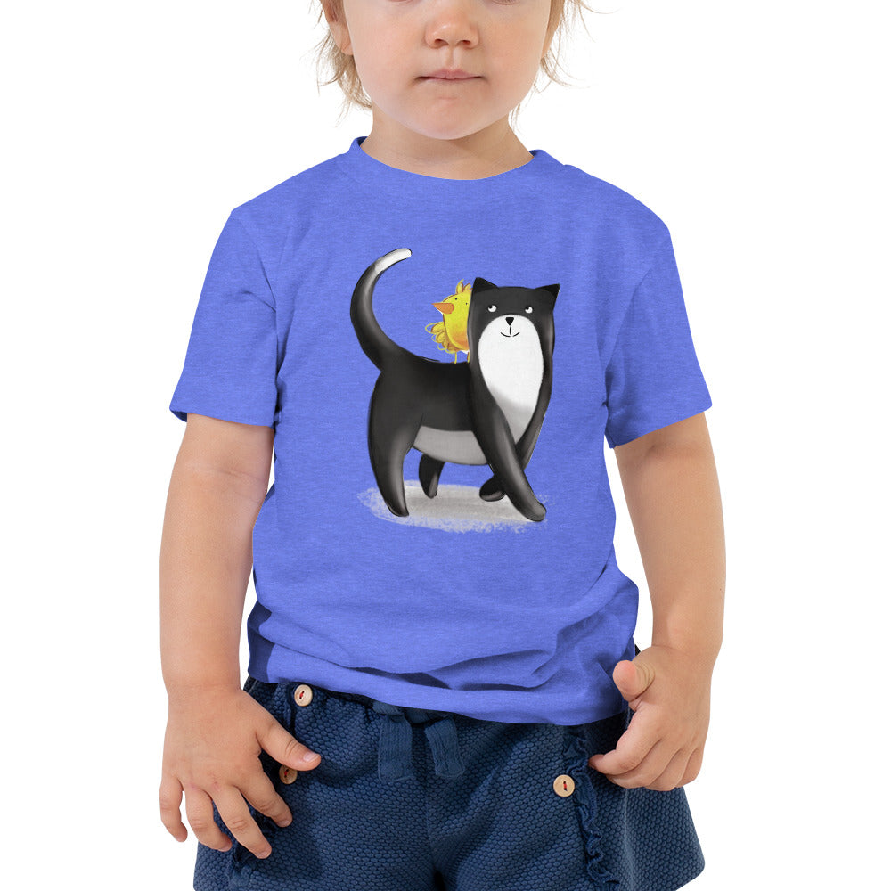 Walking Kitty Toddler Short Sleeve Tee