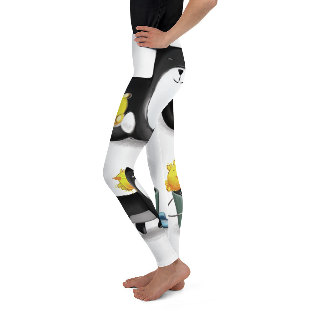 Kitty and Baby Chick-Youth Leggings