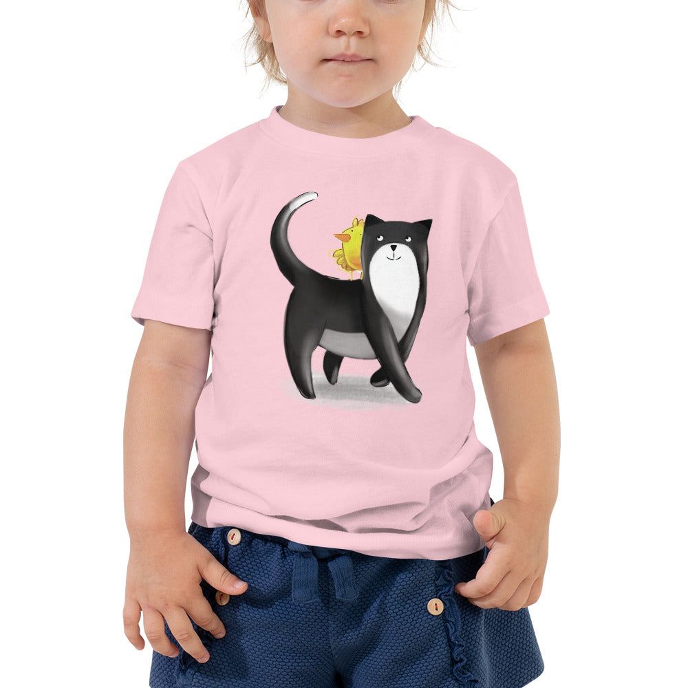 Walking Kitty Toddler Short Sleeve Tee