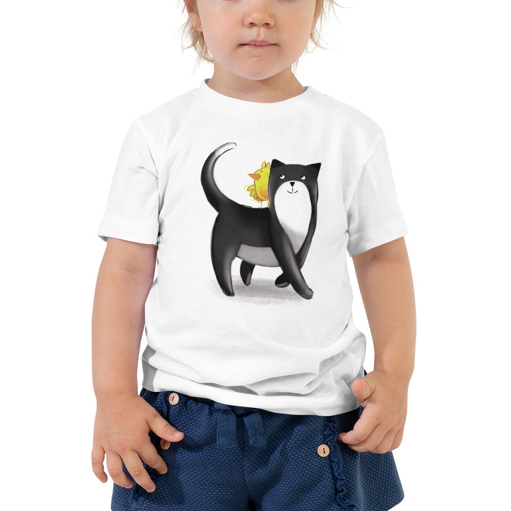 Walking Kitty Toddler Short Sleeve Tee