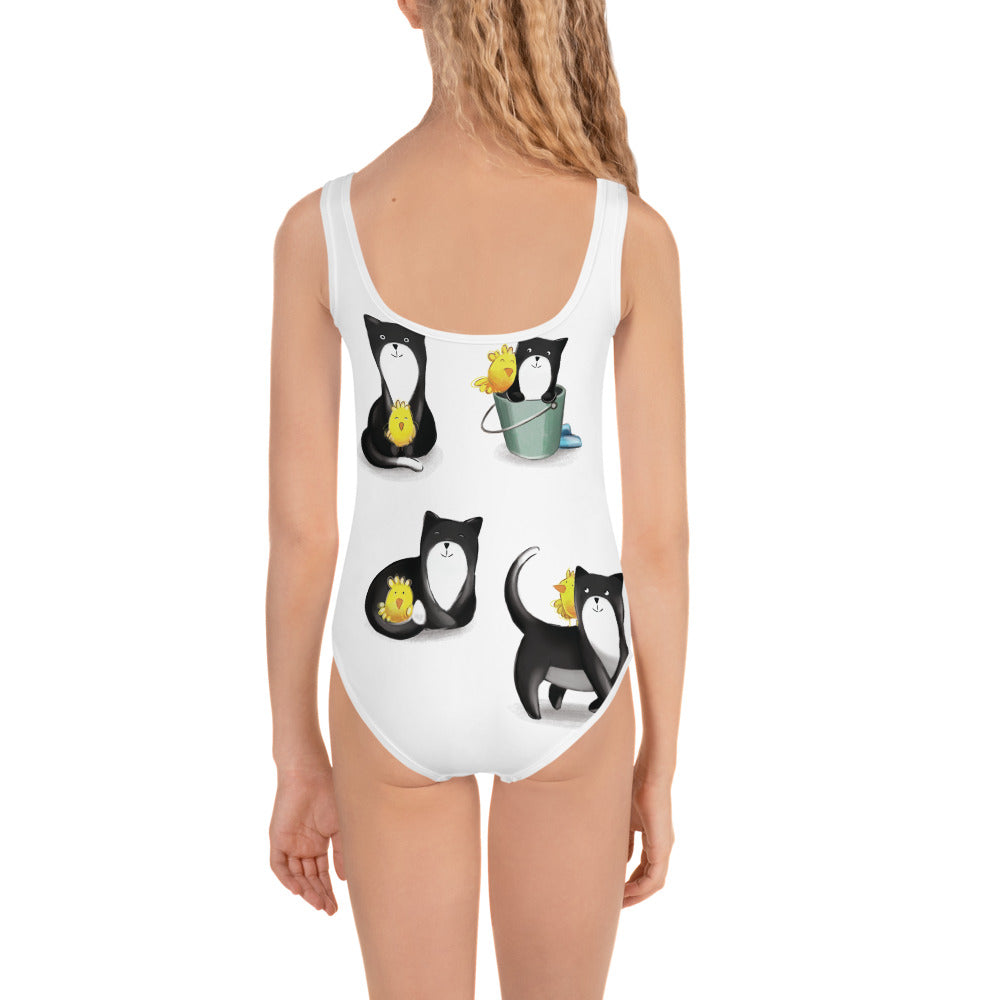 Let's Kitty Around Toddler Swimsuit