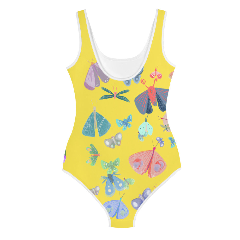Yellow Butterfly Youth Swimsuit