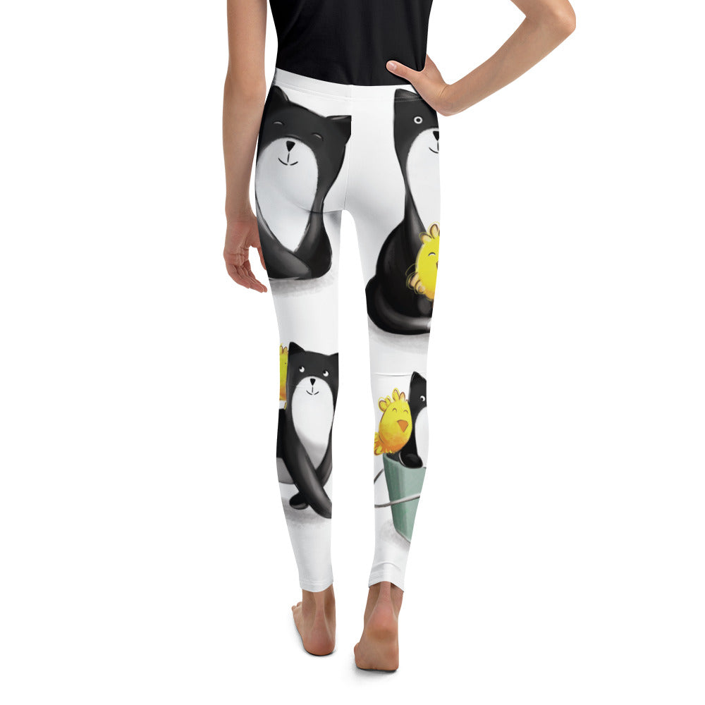 Kitty and Baby Chick-Youth Leggings