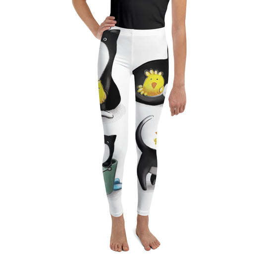 Kitty and Baby Chick-Youth Leggings