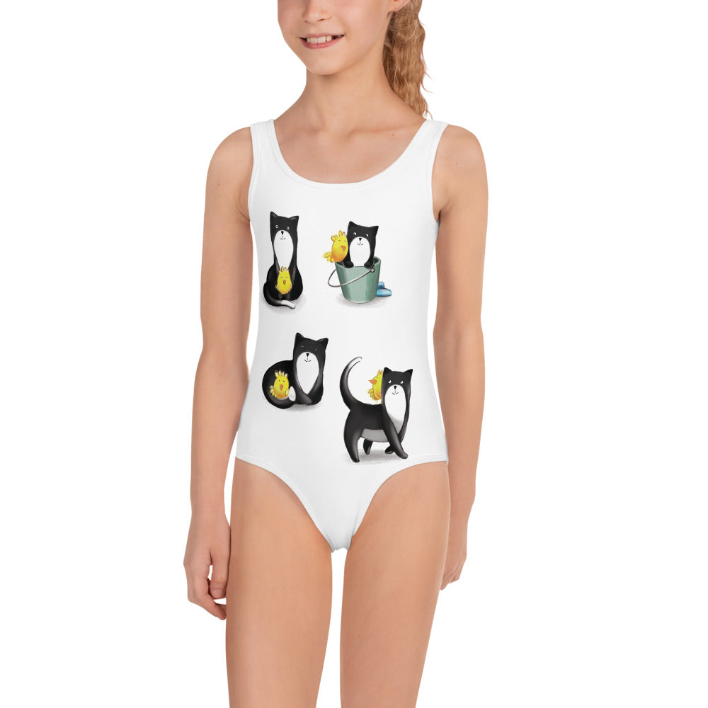 Let's Kitty Around Toddler Swimsuit