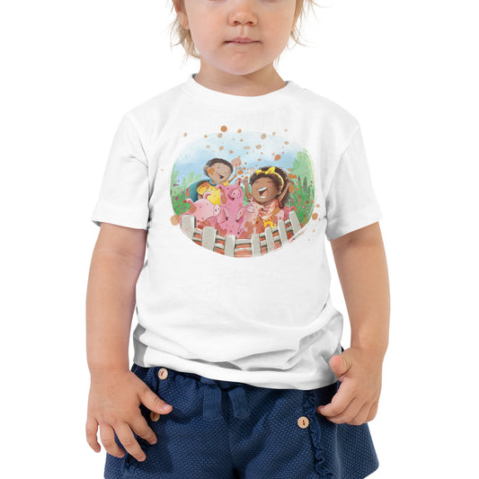 Playing with Piggy Toddler Short Sleeve Tee