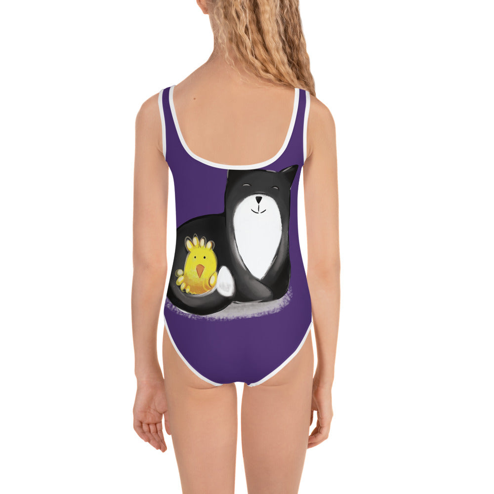 Kitty and Chick  Kids Swimsuit