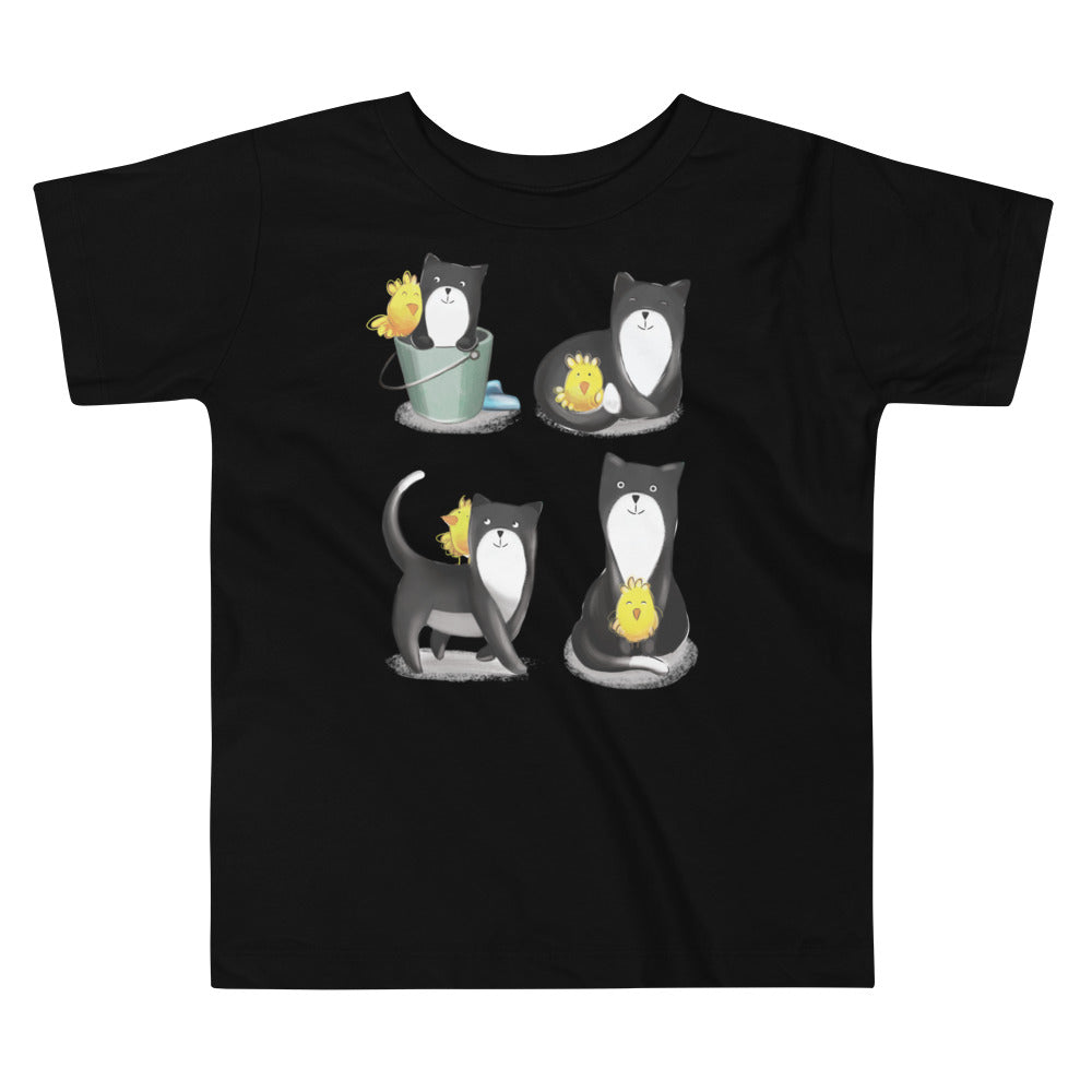 María kitty and baby Chick Toddler Short Sleeve Tee