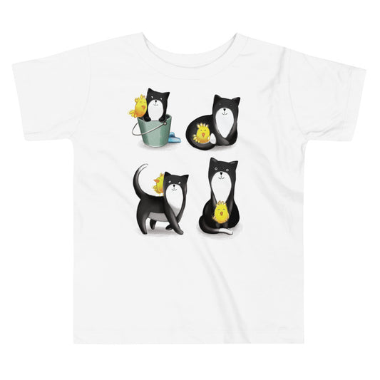 María kitty and baby Chick Toddler Short Sleeve Tee